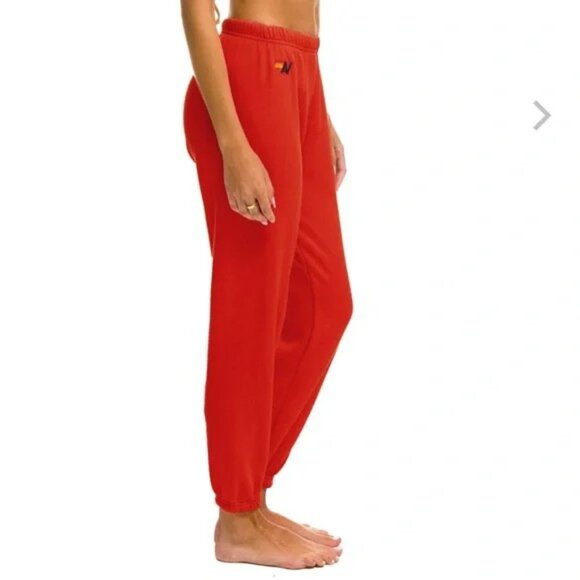 Aviator Nation 5 Stripe Sweatpants Red - Picture 2 of 10